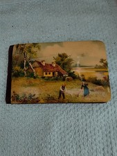 Vintage Antique 1934 Autograph Book Celluloid Cover Velvet Back picture