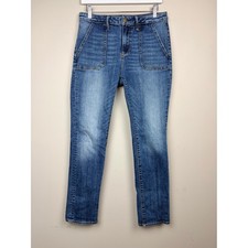 Driftwood Aubrey High Rise Jeans 29 Straight Leg Medium Wash picture
