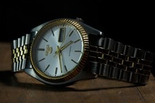 Seiko 5 SNXJ90 Two Tone White Dial 7S26 Automatic Men’s Watch Pre-Owned picture