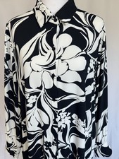 Women's Chicos  Black & White  Button-Up Collared Long Sleeve dress picture