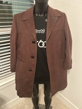 50s Vintage Fosterwear LW Lou Foster Burgundy Wool Overcoat 44S XL rrl Beautiful picture