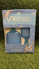 Unbrush BLUE Glitter Collection Detangling Hair Brush Mini Set New NIB picture
