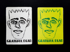 Grateful Dead Backstage Pass Jerry Garcia Art Bob Weir Sketch 1990's 2-Pass Set picture