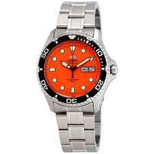Orient Ray Raven II Automatic Orange Dial Men's Watch FAA02006M9 picture