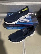 Sketchers 5 Go Walk Slip On USA Navy Blue NIB Size 8.5 picture