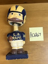 Late 1950's Vintage L. A. Rams Wood Base Bobblehead Los Angeles picture