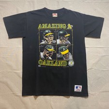 Vintage Oakland Athletics Shirt L Amazing As 1990 Nutmeg Mills MLB Baseball VTG picture
