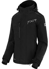 FXR Edge Womens Snow Jacket Black/Silver 12 USA picture