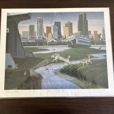 Tim WISTROM Signed Artist Proof Print. Wolves Seattle Ferry Apocalypse picture