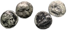 Local Issues Baktria: Lot of 2 Sophytes AR drachms, circa 295/3-285/3 BC  picture