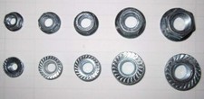 500PC Coarse Serrated Flange Lock Nut Zinc 1/4-20 5/16-18 3/8-16 7/16-14 1/2-13 picture