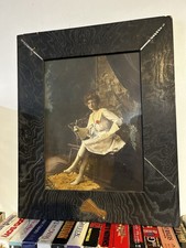 Antique Theatrical Woman Portrait Folk Art Fencing Oddity picture