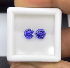 6mm natural top quality AAA tanzanite round pair loose gemstone picture