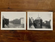 2 Vintage Photos Great Lakes Freighter SS J P Morgan Soo Locks Sault Ste Marie picture