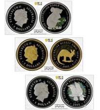2005 Australia Mini Outback PR70 TOP POP Proof Set • Gold Silver & Platinum Coin picture