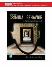 Criminal Behavior: A Psychological - Paperback, by Bartol Curt R.; - Very Good picture