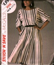 9108 Vintage McCalls SEWING Pattern Misses Pullover Top Skirt UNCUT 1980s Sew picture