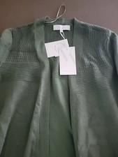 Verve Ami Womens Olive Green Open Front Ribbed Knit Cardigan Sweater Size 1X  picture