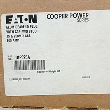 Eaton Cooper Power Series Alum Deadend Plug DIP625A 600A Black Wire Mount picture