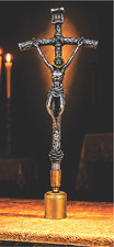 Pope John Paul II Altar Crucifix (in the style of)  Hand finished, w/metal base picture