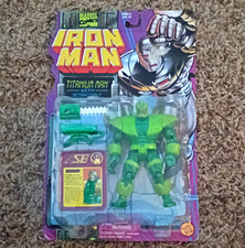 Toy Biz Marvel Iron Man Titanium Man Action Figure Retractable Green picture