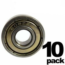 608-ZZ Ball Bearing 8x22x7 Dual Shielded Metal Chrome Skateboard 608Z (10 QTY) picture