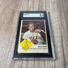 1963 Fleer #5 Willie Mays SGC 1 San Francisco Giants HOF picture