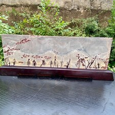 9.1LB  Natural Chinese tree shaped limestone image, stone made rural ornaments picture