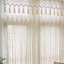 80 inch Large Macrame Curtain Handmade Wall Hanging Tapestry Boho Doorway Decor picture