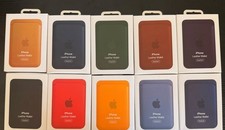 For iPhone 17 16 15 14 13 Original Leather Wallet Card Holder Case With MagSafe picture
