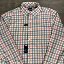 Johnnie-O Button Down Shirt Mens S Blue Red Green Plaid Performance Callum $138 picture
