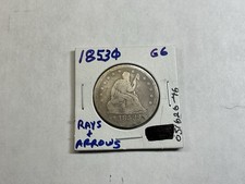 1853-O Seated Liberty Quarter Type 2 w/ Arrows & Rays 051626 46dk picture