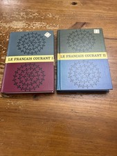 Set of 2 Le Francais Courant I & II By James Etmekjian 1964-1965 French Books picture