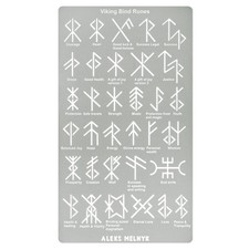 Aleks Melnyk No.412 Metal Stencil, Viking Bind Runes Generator, 4 x 7 inch picture