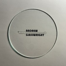 Medium Clear Glass Disk Cut to size between 2+ inch through 4 inches picture