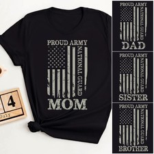 Personalized Army National Guard Mom T-shirt  Custom Army National Guard Family picture