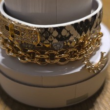 BP Summer Stacks Charm Bracelet Gold Plated Lab Created Stones Removable Charms picture
