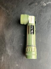 Vintage OD Green US Military Surplus Angle Flashlight Tactical TL-122 TESTED picture