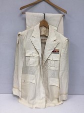 Vintage Cold War US Air Force Officer White Dress Uniform Jacket Pants 42 Long picture
