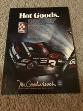 Vintage 1989 DALE EARNHARDT #3 CHEVY MR. GOODWRENCH CAR Poster Print Ad 1980s picture