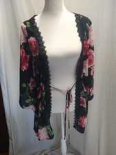 Haute Project womens 3X Floral Kimono Goth Dark Romantic Lace Sexy Top Fairy  picture