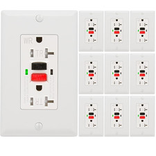 2-10 Pack GFCI Outlet 20 Amp, Tamper Resistant, Weather Resistant picture