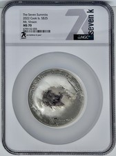 2022 Cook Islands $25 The Seven Summits  Mt. Vinson 5 oz Silver Coin NGC MS 70 picture