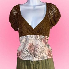 NWT Steve Madden Floral Lace Top Size M picture