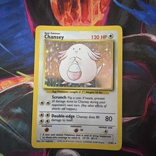 1999 Chansey Base Set Holo Rare Unlimited Pokémon TCG Card 03/102 picture