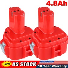 2Pack 12V 4.8Ah Battery for Makita PA12 1220 1222 1233 192598-2 192681-5 NiMH picture