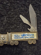 LUVERNE South Dakota Trucking Company Pocket Knife.  2 Blades. picture
