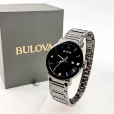 Bulova Futuro Modern 98D144 Black Dial & Diamond Champagne Dial Men‘s Watch 42mm picture