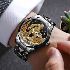 Personalized Bigfoot Mens Watch Luxury Bigfoot Gift Dad Grandpa Husband Birthday picture