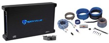 Rockville dB14 4000 Watt Peak/1000w RMS Mono 2 Ohm Amplifier+Amp Kit picture